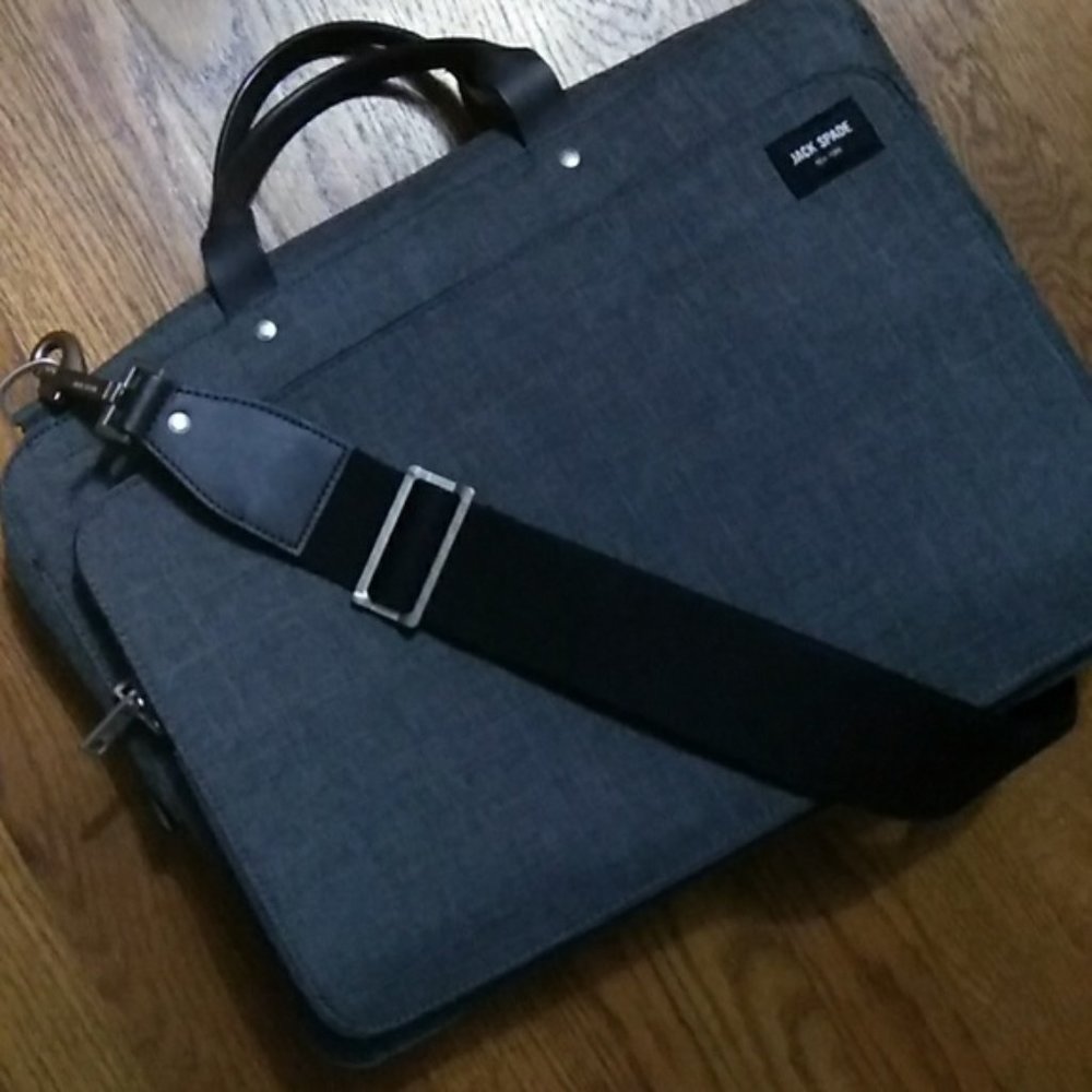 NWOT Jack Spade Tech Oxford Slim briefcase, grey